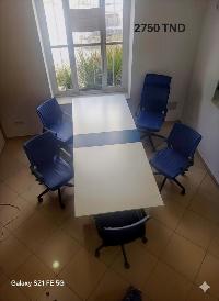 TABLE DE REUNION BLEU EXTENSIBLE